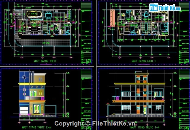 Bản vẽ nhà phố,Bản vẽ thi công,đầy đủ nhà phố,Bản vẽ kiến trúc nhà phố,nhà phố 10x20m